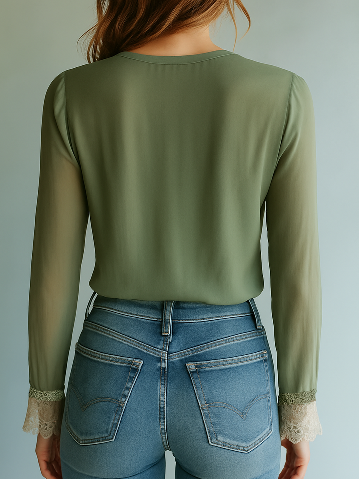 Bohemian | Floral Printed Lace Blouse