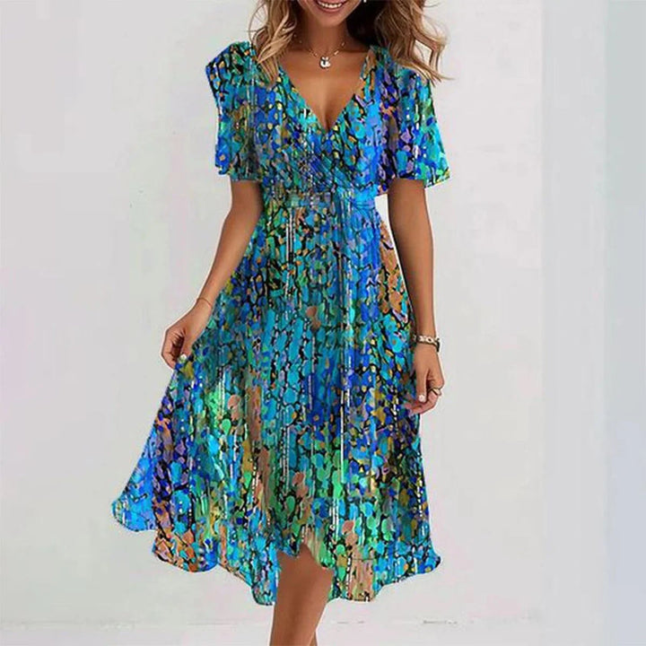Catherine | Flowing Chiffon Midi Dress