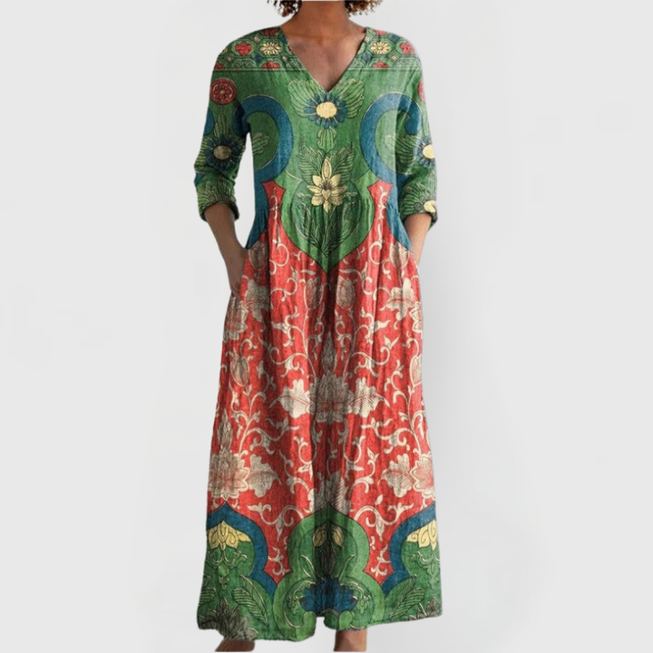 Florence | Vintage Floral Maxi Dress