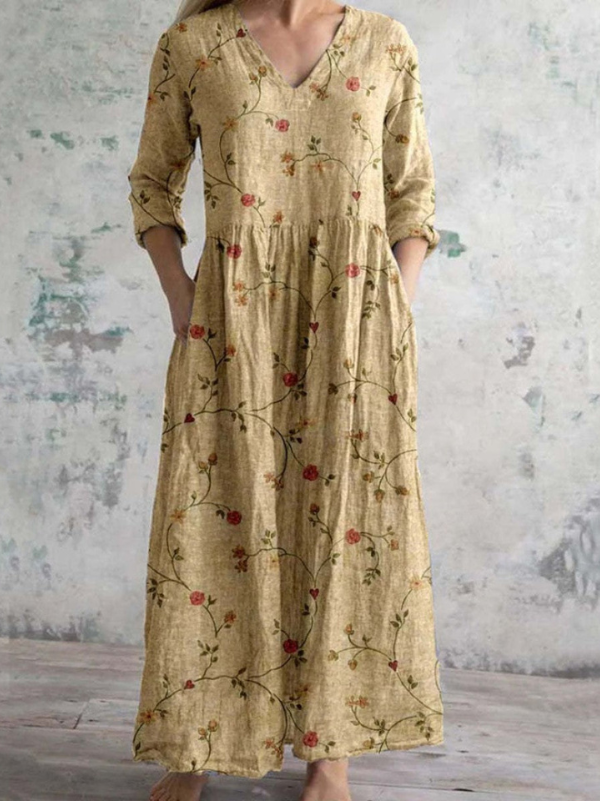 Florence | Vintage Floral Maxi Dress