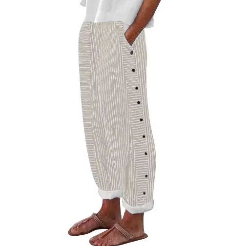 REA | COMFORTABLE STRIPED CASUAL TROUSERS