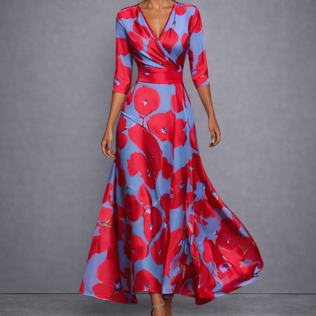Catherine | Flowing Wrap Maxi Dress