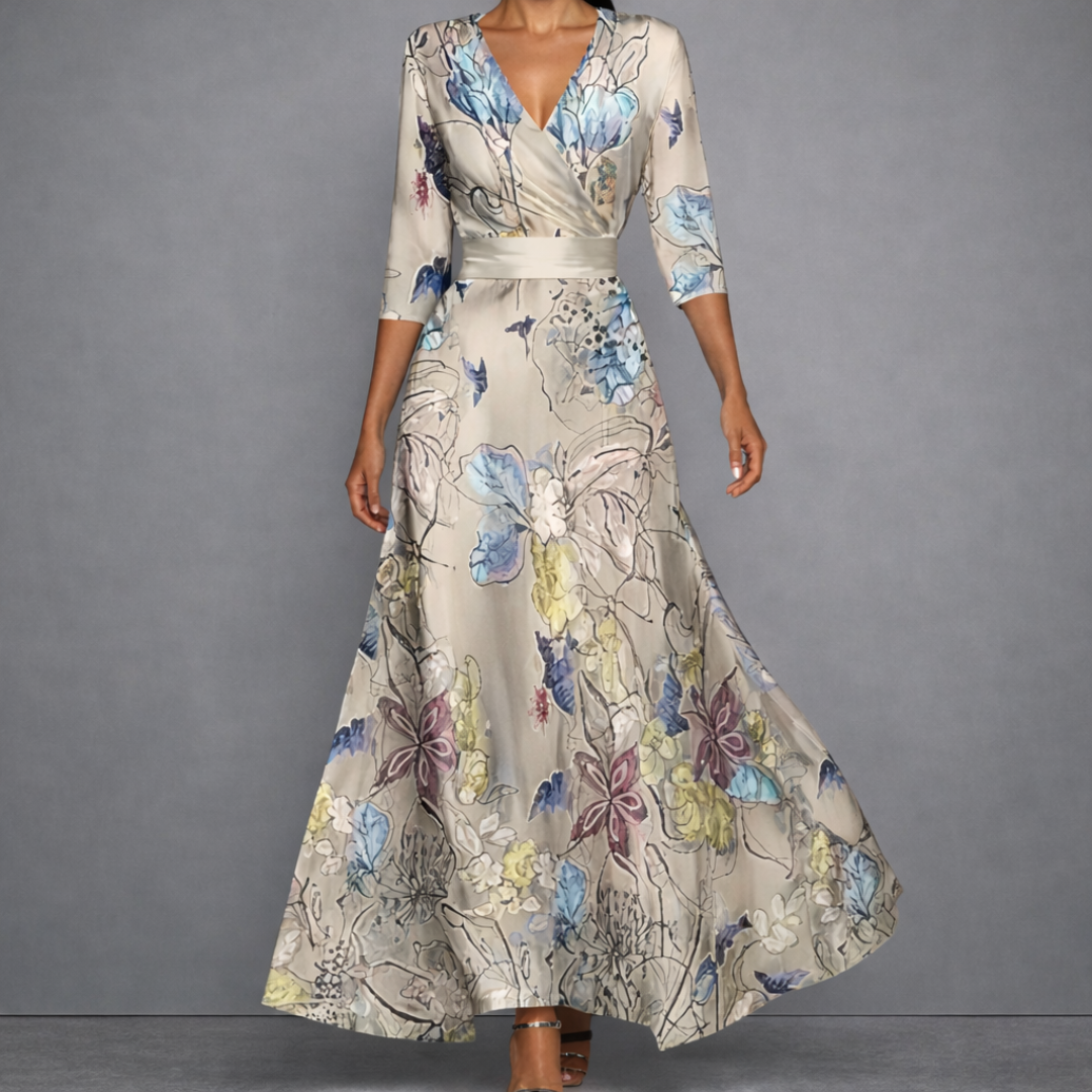 Catherine | Flowing Wrap Maxi Dress