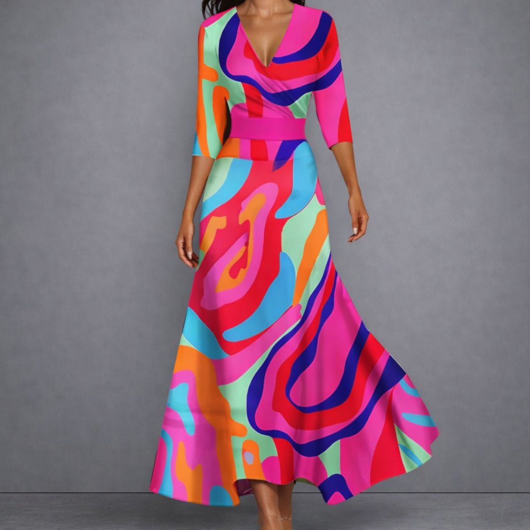 Catherine | Flowing Wrap Maxi Dress